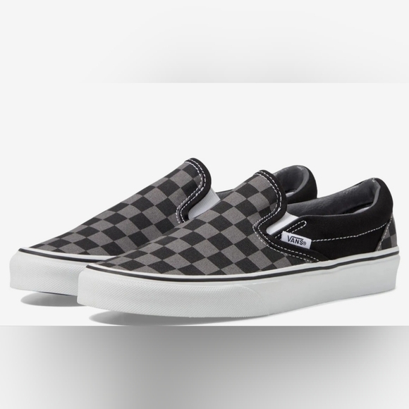 Vans Other - Vans Black and Gray Checkered Slip-Ons Kids Retro